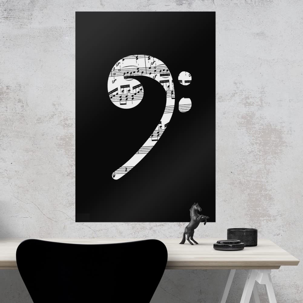 Amazon.com: GRAPHICS & MORE Sheet Music Bass Clef Music Wall Art